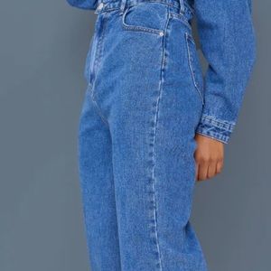 Denim boiler suit
